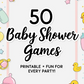 50 Baby Shower Games Printable Bundle