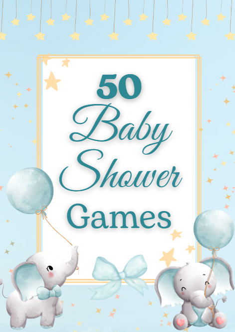 50 Baby Shower Games Printable Bundle – Little Elephant Theme