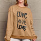 SIMPLY LOVE FULL SIZE LOVE ROUND NECK SWEATSHIRT