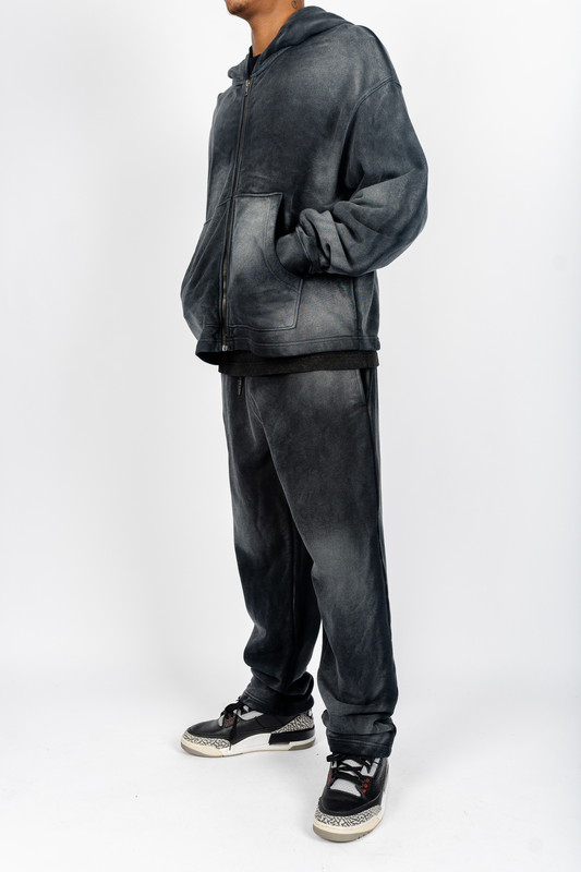 042 CLOTHING SUN-DRIED ZIP UP AND SWEATPANTS SET