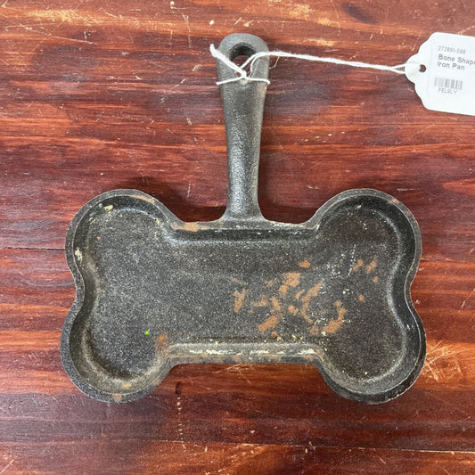 BONE SHAPE CAST IRON PAN-Thriftique Marketplace