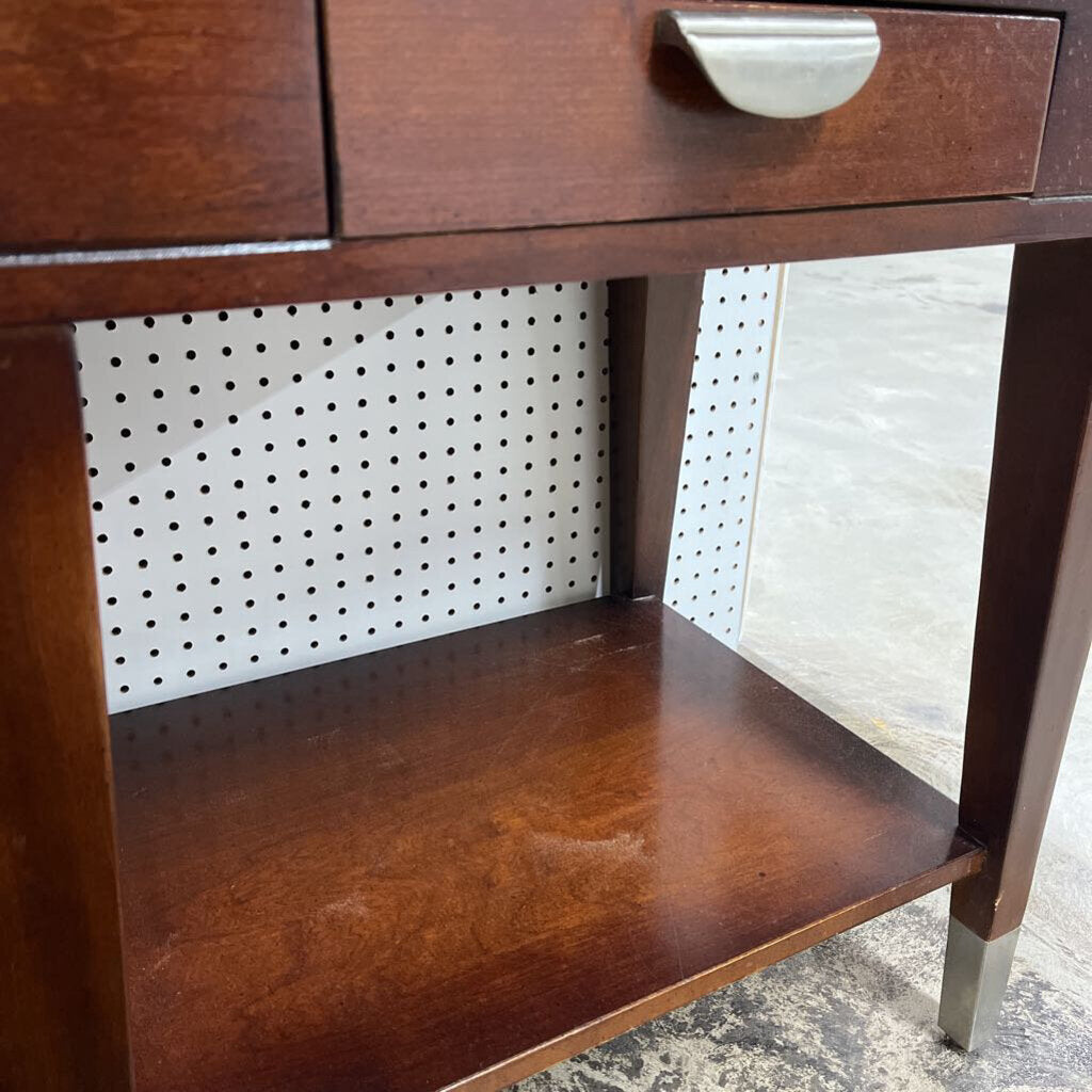 BROWN ONE DRAWER NIGHTSTAND-Thriftique Marketplace