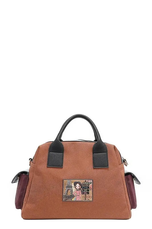 NICOLE LEE USA ECO-LEATHER BOSTON BAG
