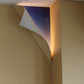 18H BIG REVEAL LED CORNER LIGHT WHITE CURVED METAL