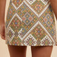 ANNIE WEAR ETHIC WOVEN JACQUARD WRAP MINI SKIRT