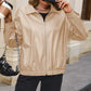 IVY LANE POCKETED ZIP UP COLLARED NECK JACKET