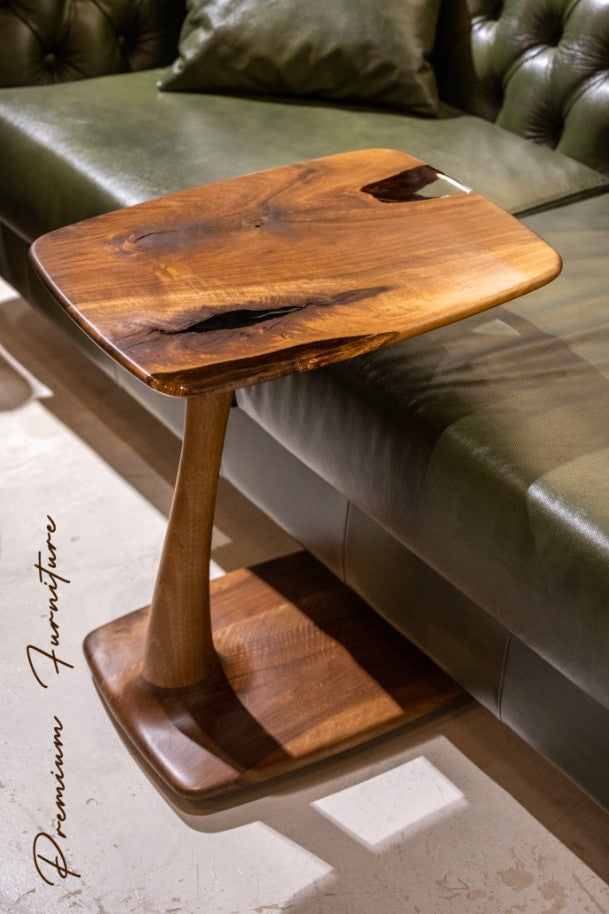 C-SHAPED LUXURY RESIN END / SIDE TABLE - UNIQUE GIFT IDEA