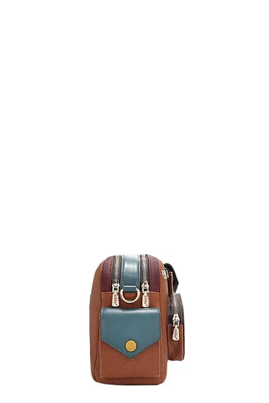NICOLE LEE USA MULTI POCKET MESSENGER BAG