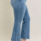 JUDY BLUE FULL SIZE MID RISE WASH DESTROY HEM BOOTCUT JEANS PLUS SIZE