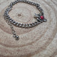 Cactus and Pink Stone Cuban Chain Bracelet