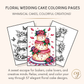 57 Floral Wedding Cake Coloring Pages (Printable & Digital PDF)