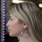 Card Theme Hoop Fashion Earrings - 2 inch drop