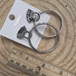 Card Theme Hoop Fashion Earrings - 2 inch drop