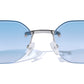 Carter Bleu Metal Frameless Sunglasses