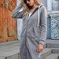 IVY LANE FULL SIZE ZIP-UP LONGLINE HOODIE WITH POCKETS