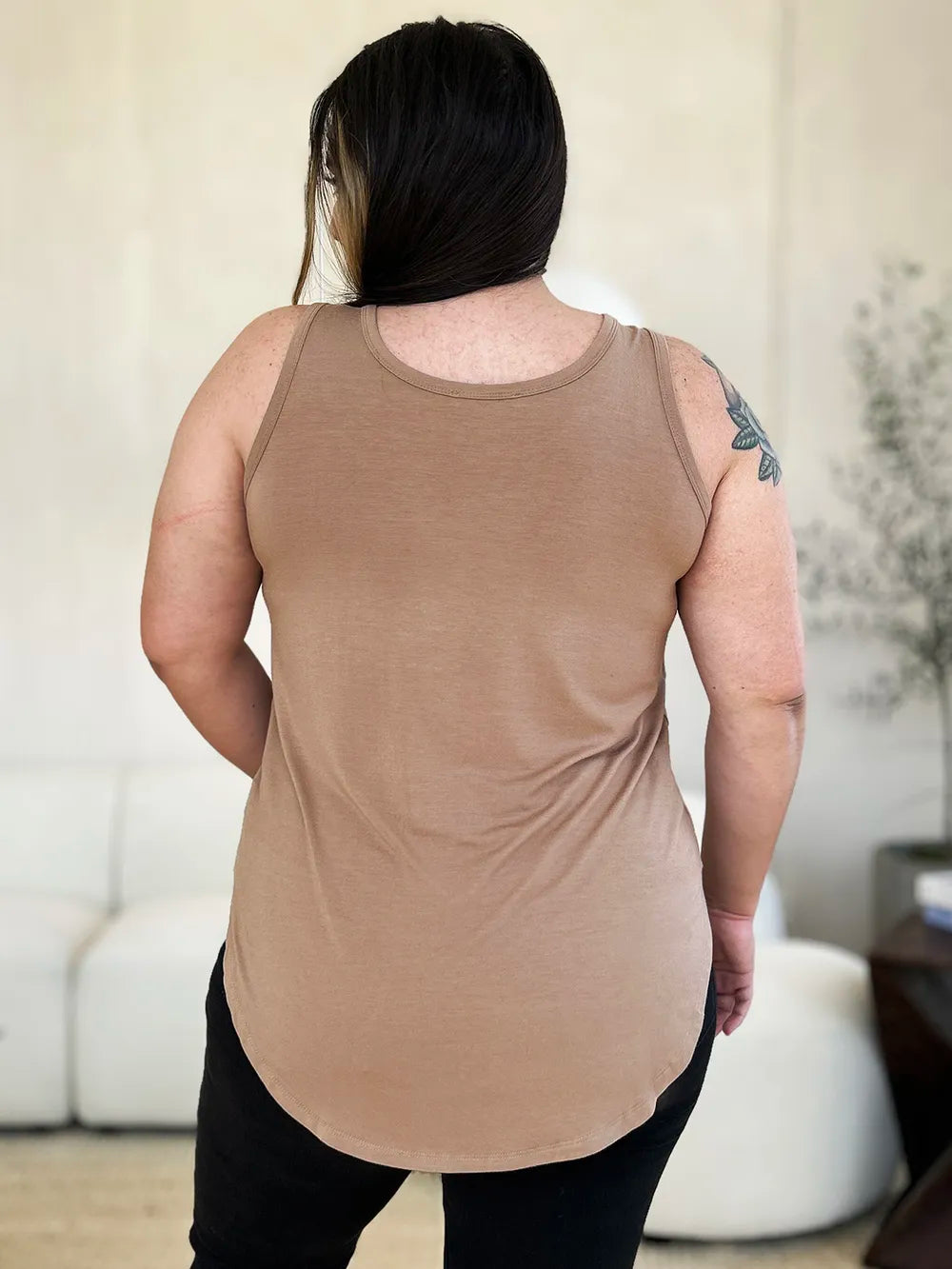 BASIC BAE FULL SIZE ROUND NECK CURVED HEM TANK