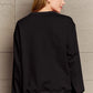 SIMPLY LOVE FULL SIZE CIAO！ROUND NECK SWEATSHIRT