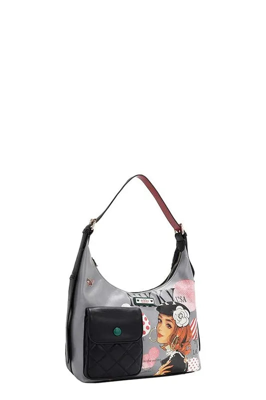 NICOLE LEE USA ADJUSTABLE STRAP SHOULDER BAG