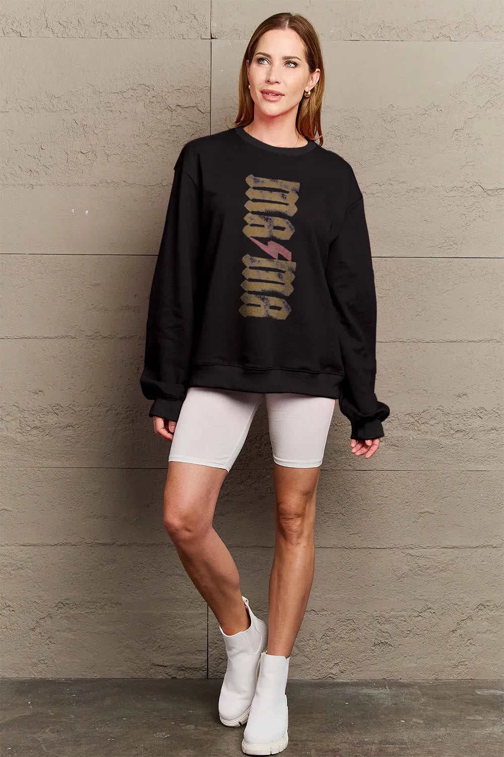 SIMPLY LOVE FULL SIZE MAMA ROUND NECK SWEATSHIRT