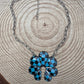Checkered Squash Blossom Necklace - 18 inch