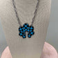 Checkered Squash Blossom Necklace - 18 inch