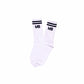 Classic White and Black Stripe Athleisure Unisex Crew Socks