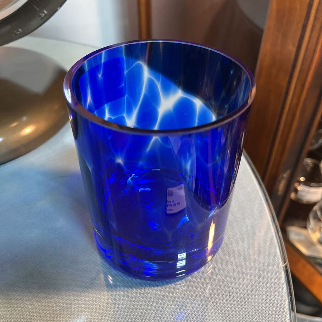 COBALT BLUE CANDLE HOLDER-Thriftique Marketplace