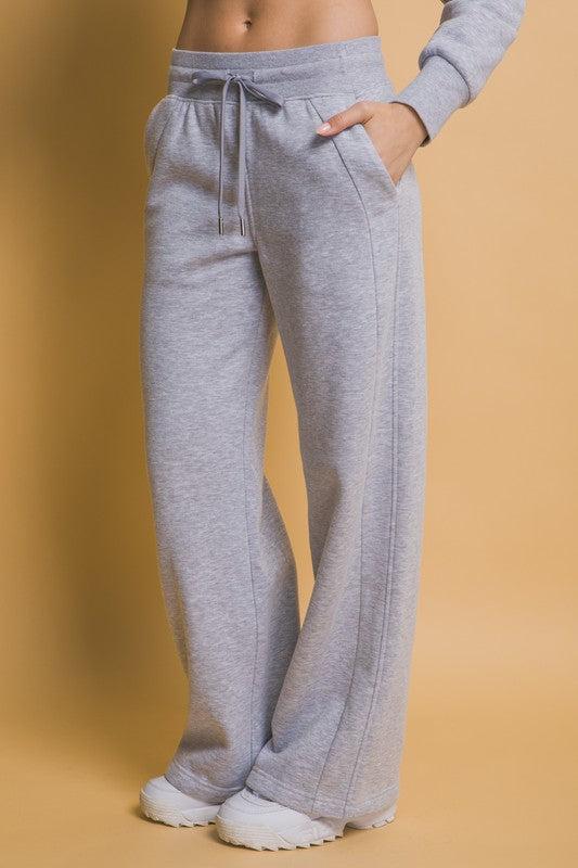 LOVE TREE DRAWSTRING WIDE LEG SWEATPANTS WITH POCKETS-Thriftique Marketplace