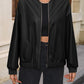 IVY LANE ZIP UP BASEBALL COLLAR DROPPED SHOULDER JACKET
