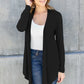 BASIC BAE FULL SIZE OPEN FRONT LONG SLEEVE CARDIGAN