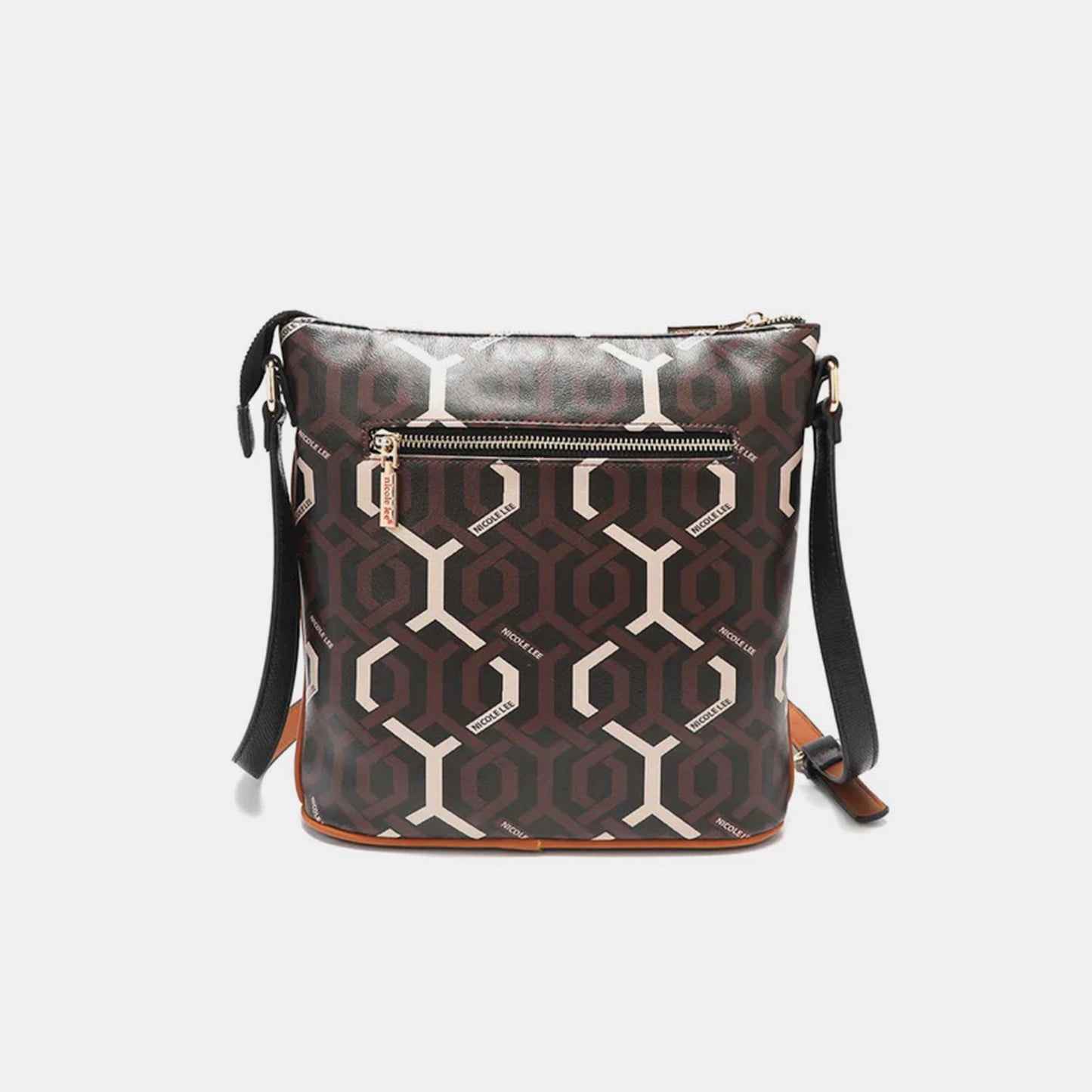 NICOLE LEE USA GEOMETRIC PATTERN CROSSBODY BAG