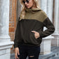 IVY LANE POCKETED COLOR BLOCK QUARTER ZIP HOODIE
