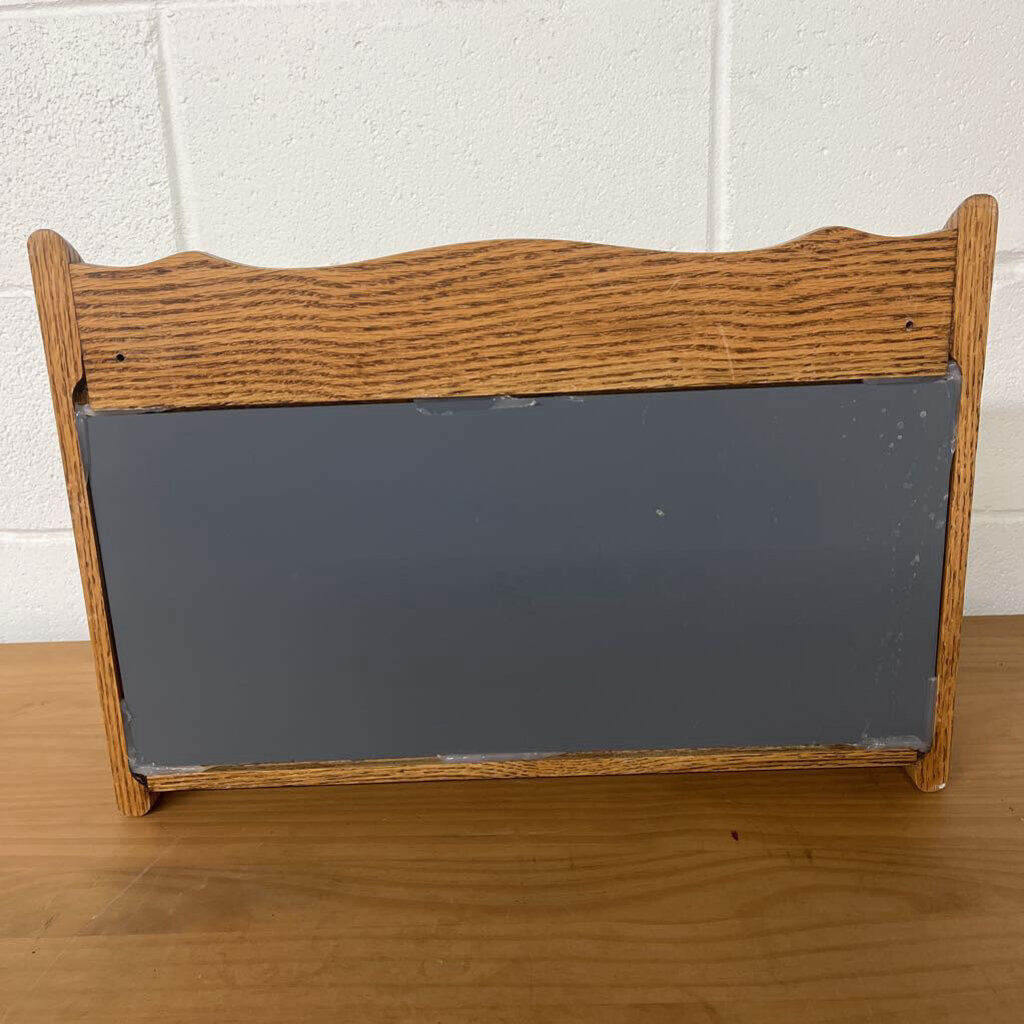 DECORATIVE OAK WOOD MIRRORED WALL SHELF-Thriftique Marketplace