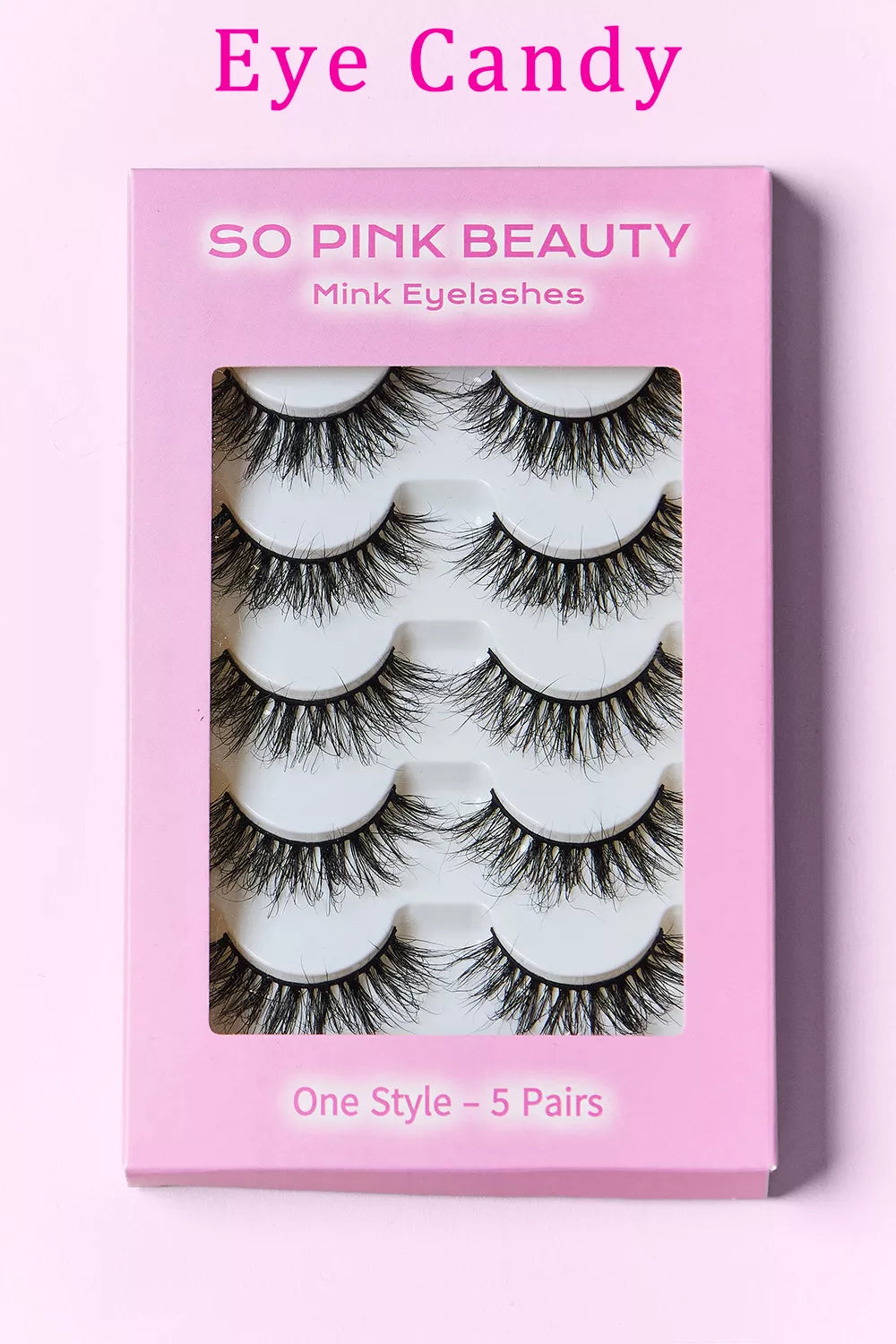 SO PINK BEAUTY MINK EYELASHES 5 PAIRS