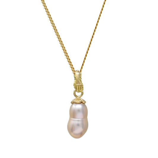 TREASURY PENDANT WITH PINK SOUTH SEA TWIN PEARL