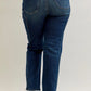 JUDY BLUE FULL SIZE SEAM DETAIL STRAIGHT LEG JEANS PLUS SIZE