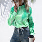 IVY LANE TIE-DYE QUARTER ZIP DROPPED SHOULDER SWEATSHIRT