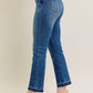 JUDY BLUE FULL SIZE HW VINTAGE WASH RELEASE HEM KICK FLARE JEANS PLUS SIZE