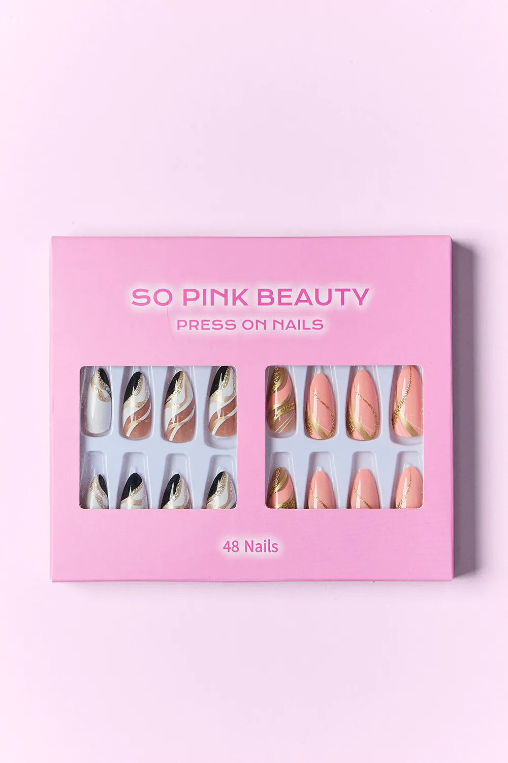 SO PINK BEAUTY PRESS ON NAILS 2 PACKS