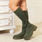 WILD DIVA FOOTWEAR KNEE HIGH PLATFORM SOCK BOOTS