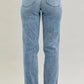 JUDY BLUE FRAYED HEM CELL PHONE POCKET DAD JEANS