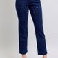 JUDY BLUE FULL SIZE HW WORK WEAR KNEE PATCH STRAIGHT JEANS PLUS SIZE