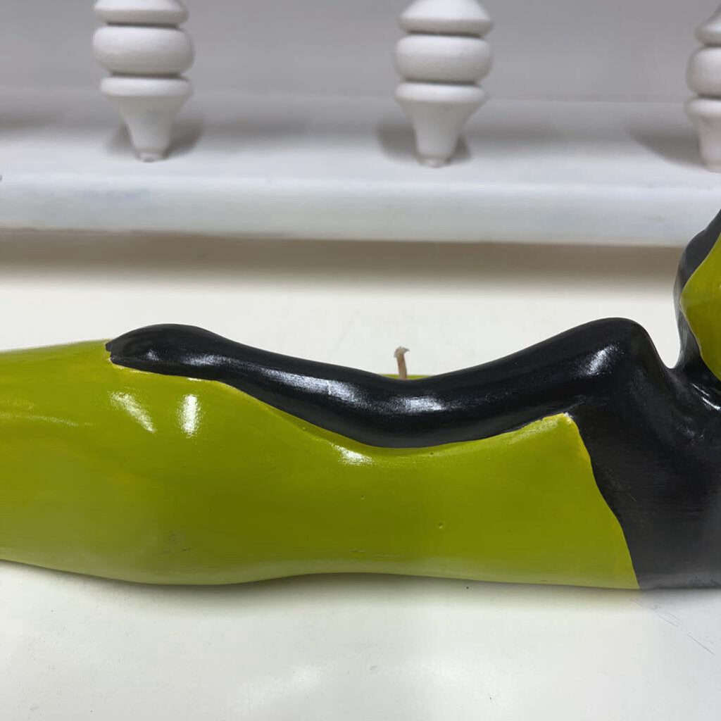 EBONY LADY LAYING CANDLE HOLDER (AS IS)-Thriftique Marketplace