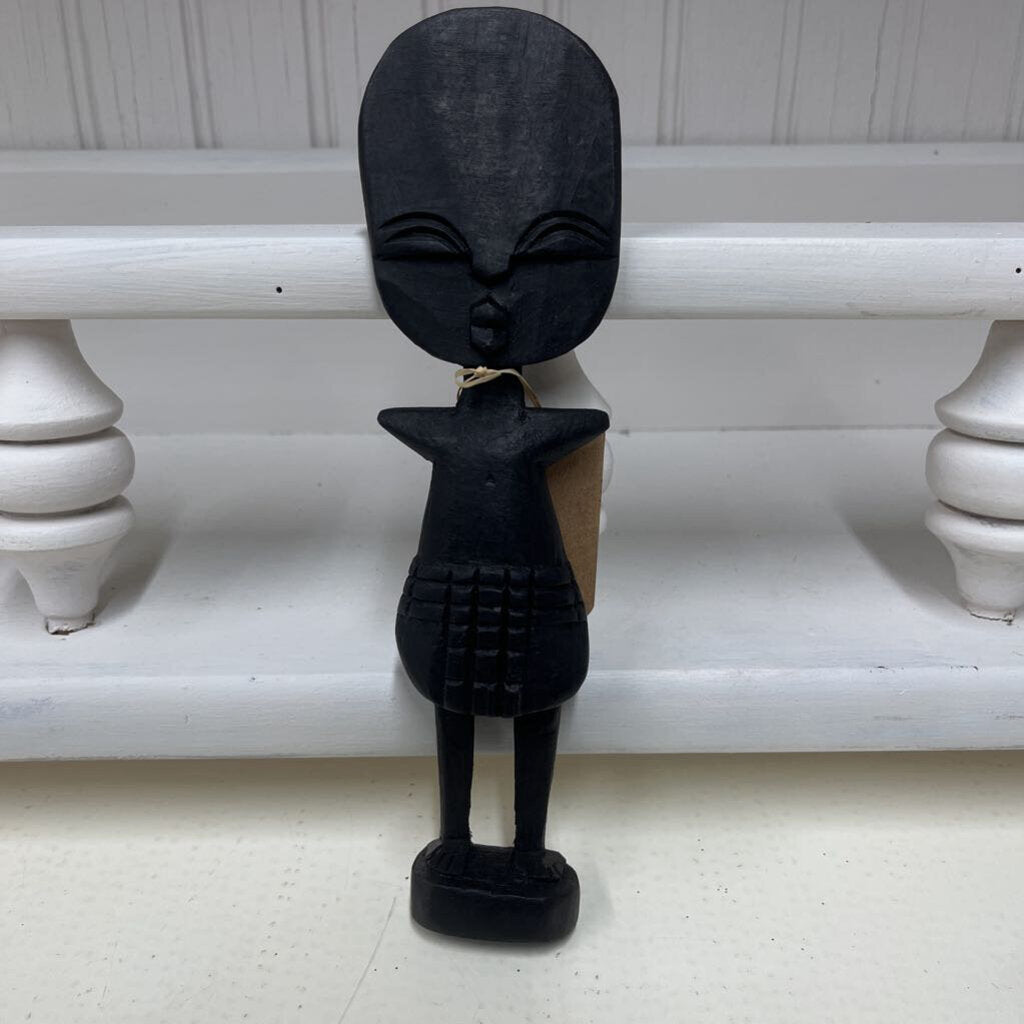 EBONY WOOD AFRICAN FERTILITY STATUE-Thriftique Marketplace