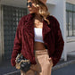 IVY LANE PLUSH OPEN FRONT DROPPED SHOULDER JACKET