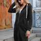 IVY LANE FULL SIZE ZIP-UP LONGLINE HOODIE WITH POCKETS