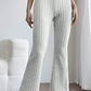 BASIC BAE FULL SIZE RIBBED HIGH WAIST FLARE PANTS