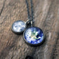 EARTH AND MOON LAYERED SPACE NECKLACE