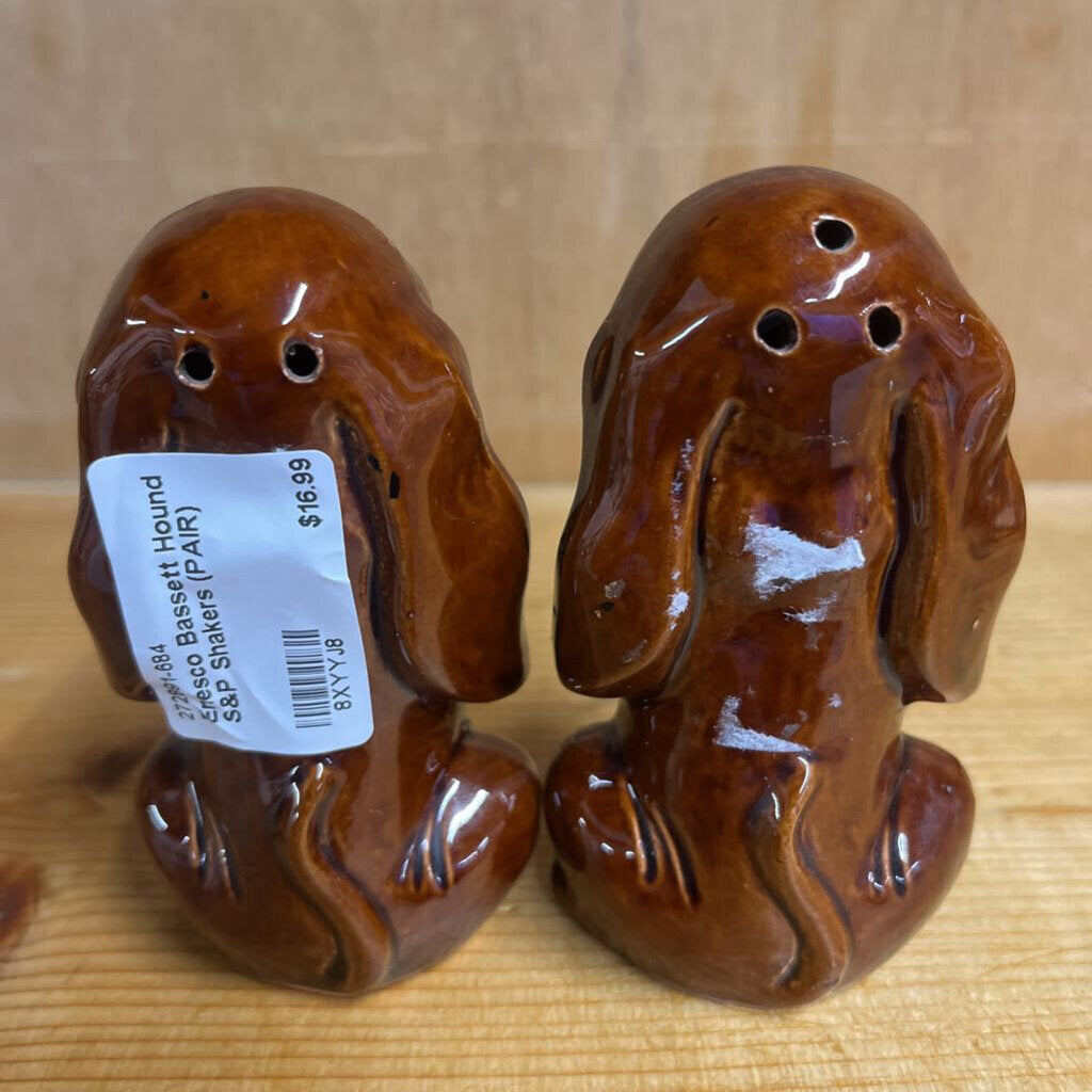 ENESCO BASSETT HOUND S&P SHAKERS (PAIR)-Thriftique Marketplace