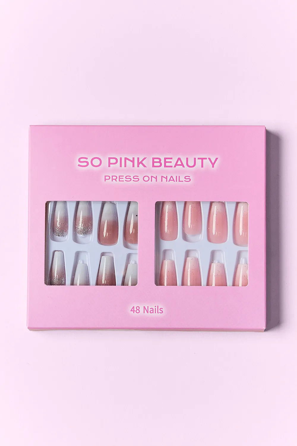 SO PINK BEAUTY PRESS ON NAILS 2 PACKS